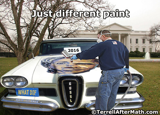 Obama Hillary Different Paint 2016 SC