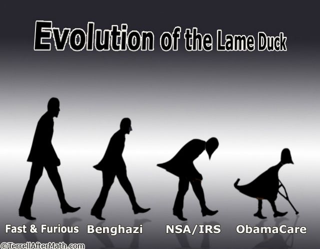 Obama Evolution Lame Duck Scandals SC