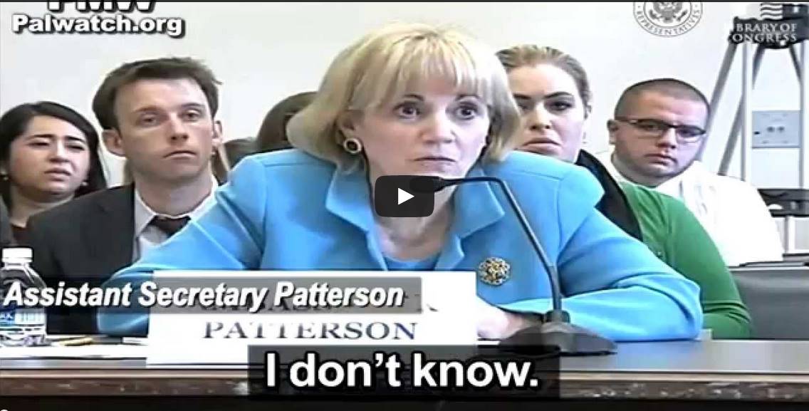 WATCH: Muslim Brotherhood-Supporting US Diplomat Lies To Congress About PA Support For Terrorism